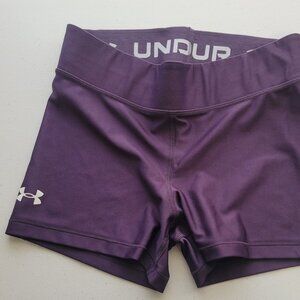 Under Armour Women's Compression Booty Shorts 3" inseam Mid Rise Size Med PURPLE